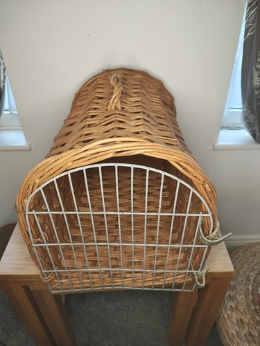 Vintage wicker cat basket - vintage,