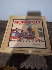 Wooden Box Monopoly Board Game