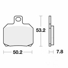 TRW Brake Pads Standard MCB700 Fits Malaguti Drakon 50 2007-2008