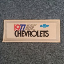 VTG 1977 CHEVROLETS SALES