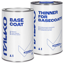 Base Coat Car Paint Metallic Undiluted Custom Colour Choose 1L + Thinner 1L Set