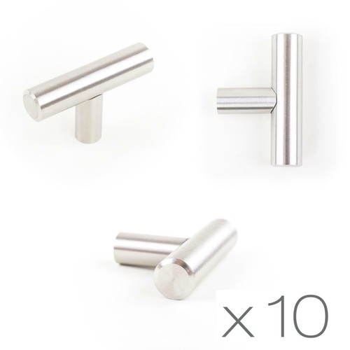 10x bar knob brushed steel - 10x, t-bar