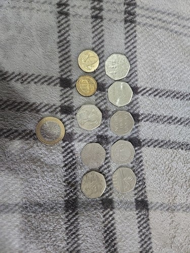 50p special coins old - coins, pound