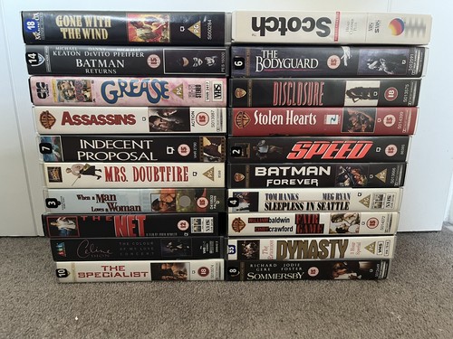 Video tapes vhs movies - video,
