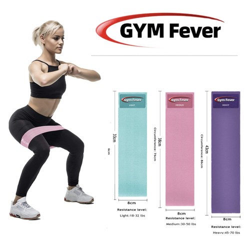 Fabric resistance bands - set, 3