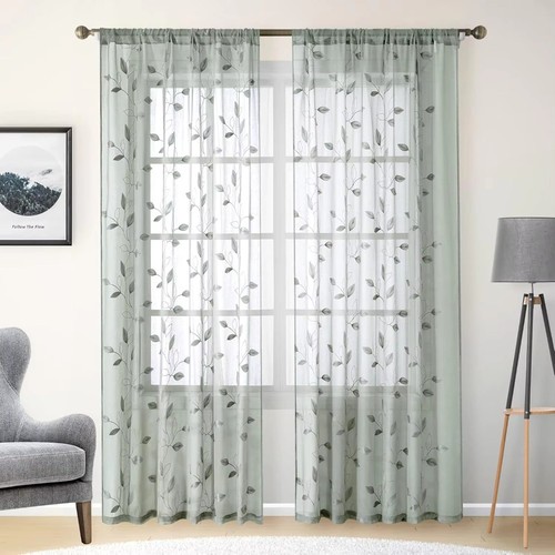 2pcs voile curtainwashable - 2pcs,