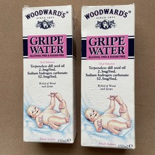 2x 150ml WOODWARDS GRIPE WATER Wind Relief Gripe Relief For Babies Exp: 03/2026