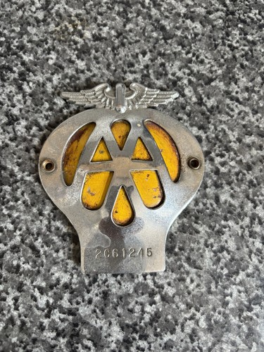 Vintage car badge - aa,