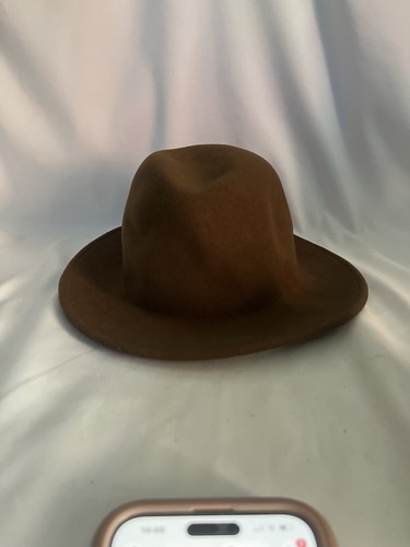 Vintage mid brown felt fedora - felt,