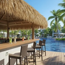 Plastic thatch tile - tile, fireproof