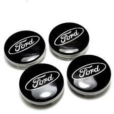 4x BLACK FORD CENTRE CAPS 54MM ALLOY WHEEL FITS MOST MODELS FOCUS FIESTA KA 