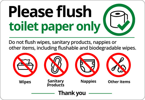 Not flush wipes - not, toilet