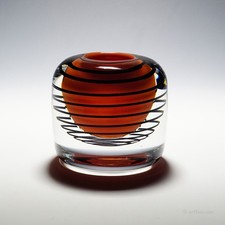 Massive Expo Vase by Olle Alberius for Orrefors, Sweden 1973