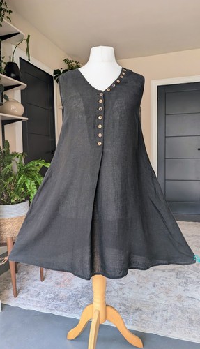 Sarah pacini black linen - pacini, tunic