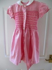 Vintage Smocked pink Girls