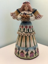 Jim Shore Heartwood Creek Angel Of Love Holding Nest With Birds 2002