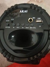 Akai A58060 Portable Bluetooth Speaker Black In Good Working Condition. Used