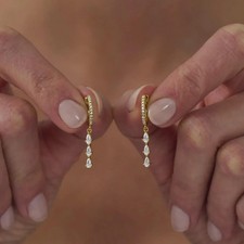 Sterling Silver Diamond Dangle