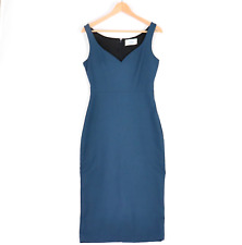 Tara Starlet Womens Sheath Midi Dress Size 10 BlueTeal Couture Pin Up Sleeveless