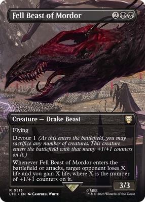 Mtg fell beast mordor - fell, of