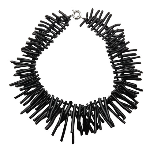 Natural black coral branch - black,