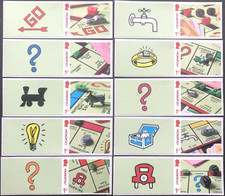 GB 2025 MONOPOLY Stamp Set ex. Collectors Sheet self-adhesive MNH issue 16/10/25