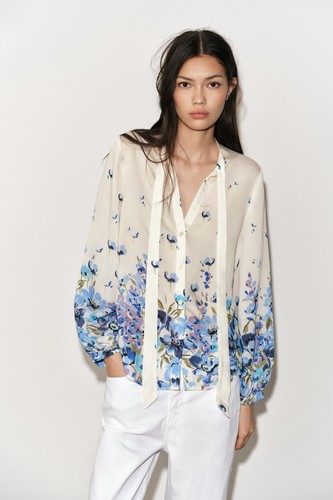 Zara printed blouse - zara,