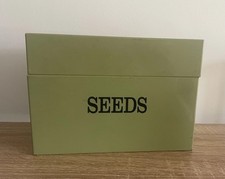 Large Green Metal Seed Storage