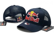 Red Bull Embroidery Adjustable Men's  Mesh Baseball Cap in NAVY BLUE [UK Seller]