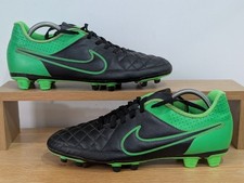 Nike Tiempo Rio II FG Black/Green Strike UK Size 9