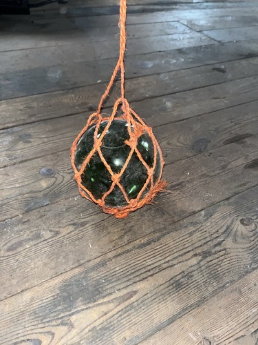 Vintage hand blown green glass - green,