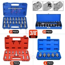 Drain Oil Plug Removal Hex Square Socket Set Sump Gearbox Axle Key 3/8" Drive