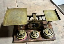 Antique Postal Scales Wood and