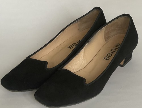 Andrea black suede block - black,