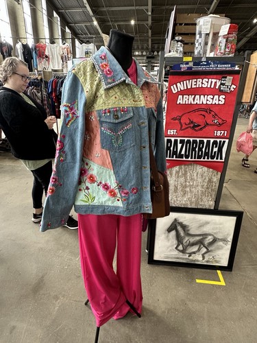Vtg patchwork denim jacket - vtg,
