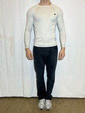 Khujo Long Sleeve Shirt Pullover Sweater Knit Sweater Beige Size M