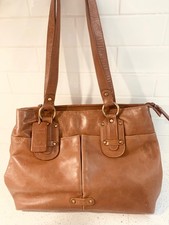 Leather Tan Tote Shoulder Bag