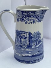 VTG Spode Blue and white Italian Windsor Large Tankard Jug 