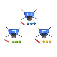 Trampoline Basketball Hoop Set with 3 Mini Balls and 1 Pump Waterproof