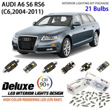 LED Interior Light Kit + Number Plate Light Bulb for AUDI A6 RS6 2004-2011 Avant