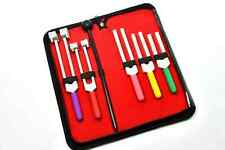 Chakra Therapy Vibration Healing Tuning Fork Set 128-2048Hz with Silicone Hammer