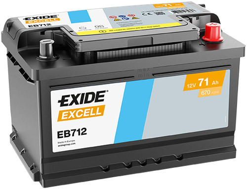 Battery exide eb712 - battery,