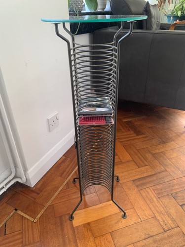 Vintage metal dvd storage - /,