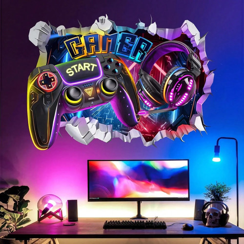 2pcs gaming graffiti wall - 2pcs,