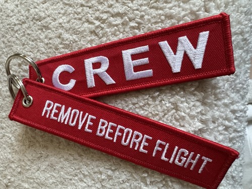 Cabin crew bag tag keyring - tag, x2
