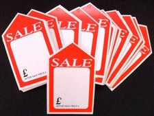 200 x RETAIL SALE CARDS  3.8"