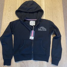 Jack Wills Black Zip Hoodie Age 9-10 Y Height 134-140. New With Tag.