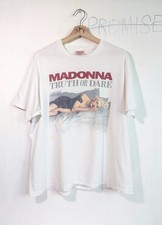 VINTAGE 1991 Madonna Truth or Dare Promo T-shirt XL Blond Ambition Tour