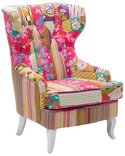 Wingback chair molde fabric - chair,