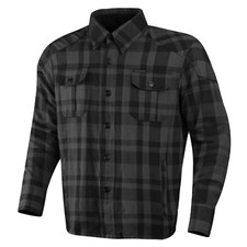 Mens Motorbike Motorcycle Shirt Lumberjack Reinforced Made with Kevlar CE Armour